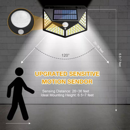 ☀️Foco Solar 100 Led Sensor Movimiento 🚶🏻‍➡️+ ENVÍO GRATIS + PAGA AL RECIBIR🏡