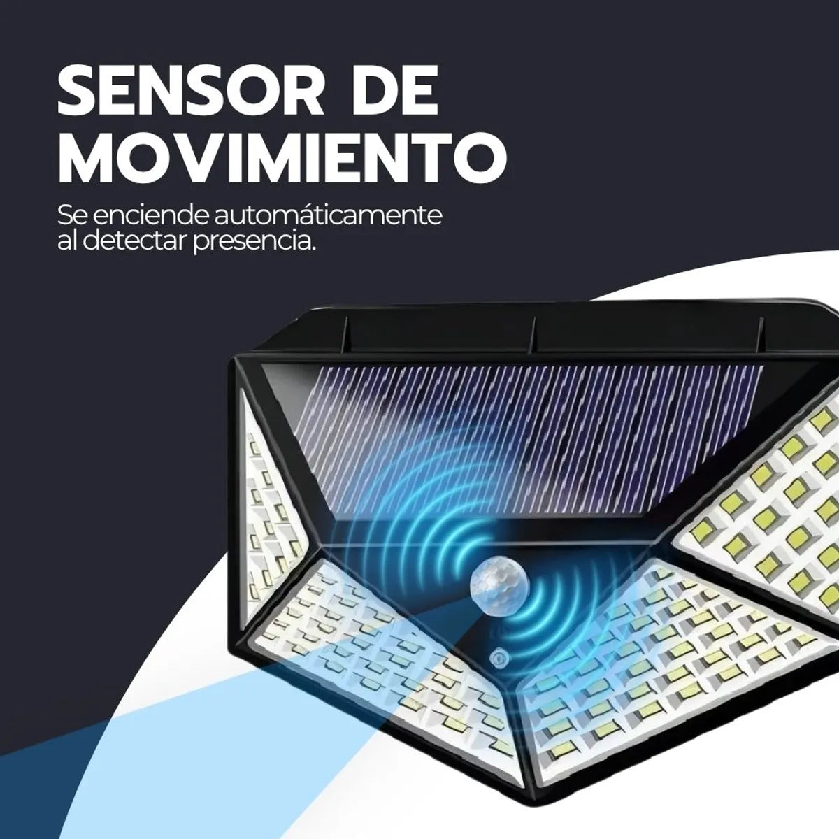 ☀️Foco Solar 100 Led Sensor Movimiento 🚶🏻‍➡️+ ENVÍO GRATIS + PAGA AL RECIBIR🏡