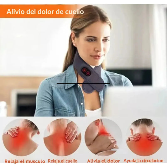 Masajeador Térmico De Cuello 2 en 1 Vibración y Terapia Calor ENVÍO GRATIS