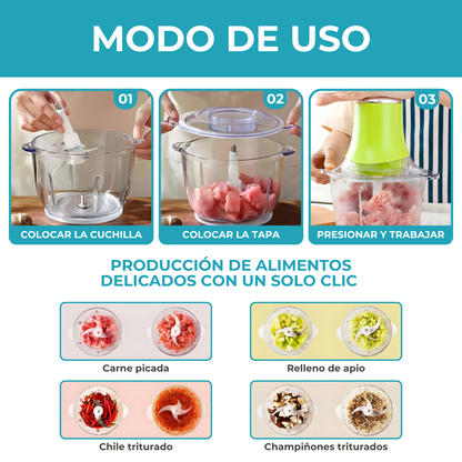 🔪Picadora Eléctrica con capacidad  1,8 Litros + 🚚 ENVIO GRATIS + PAGA AL RECIBIR 🏠