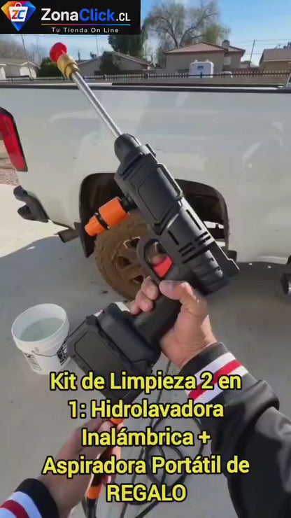 Kit de Limpieza 2 en 1: Hidrolavadora + Aspiradora Portátil de Regalo + 🚗ENVÍO GRATIS + PAGA AL RECIBIR🏠