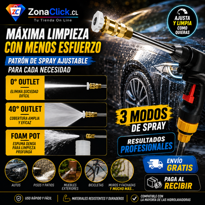 Kit de Limpieza 2 en 1: Hidrolavadora + Aspiradora Portátil de Regalo + 🚗ENVÍO GRATIS + PAGA AL RECIBIR🏠