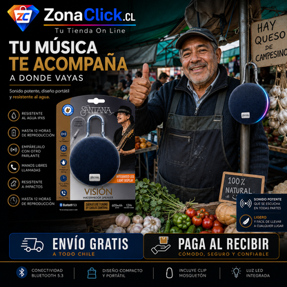 Parlante Santana Visión Parlante Bluetooth 5.3 🎶 🚚ENVÍO GRATIS + PAGA AL RECIBIR 🏠