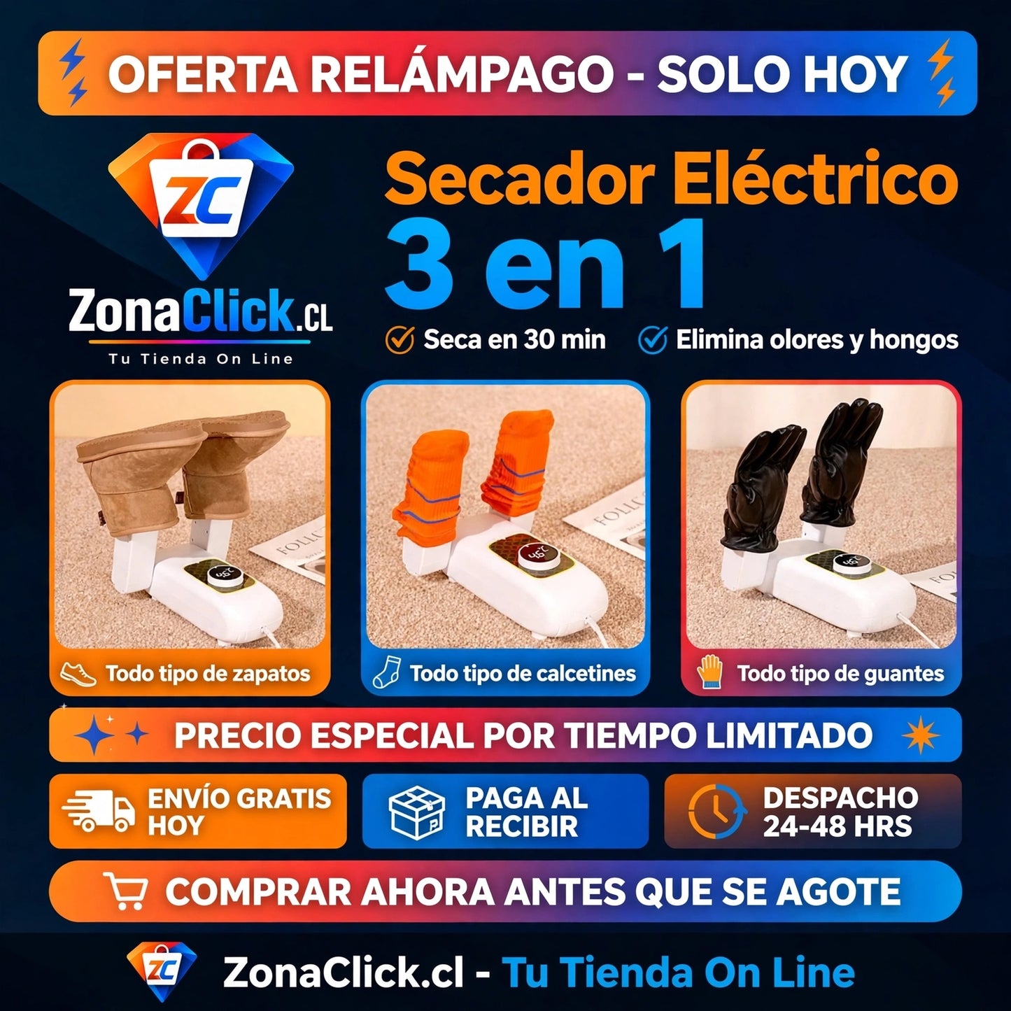 DryStep Pro - Secador Inteligente de Zapatos 👟 + ENVÍO GRATIS + PAGA AL RECIBIR🏠