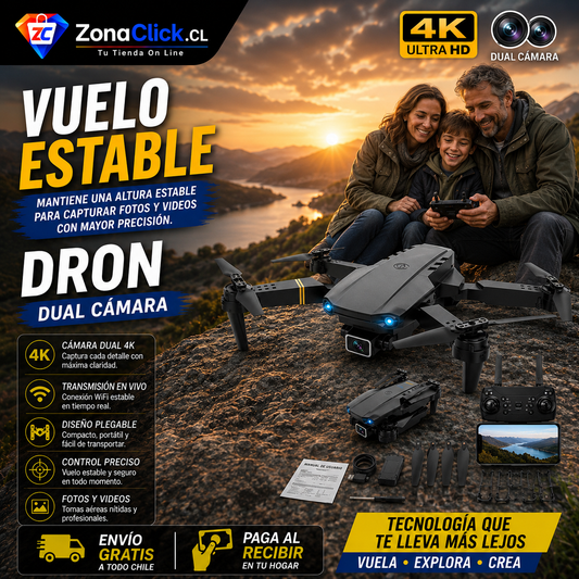 Dron E88 Pro Dual Camera ™ 4K + 🚚ENVÍO GRATIS + PAGA AL RECIBIR 🏡