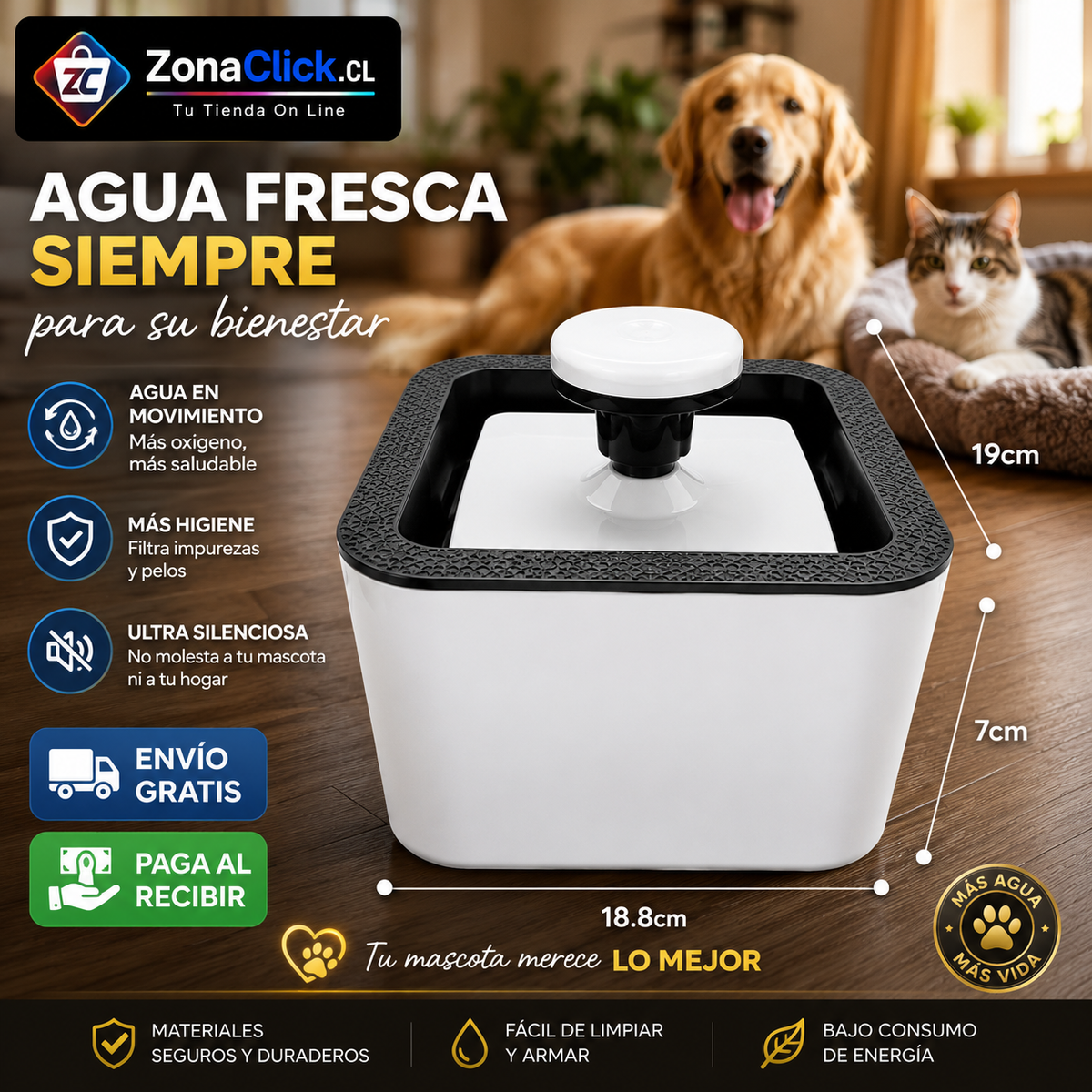 HydroPet Fresh™ – Fuente Inteligente para Perros y Gatos ENVÍO GRATIS🏠