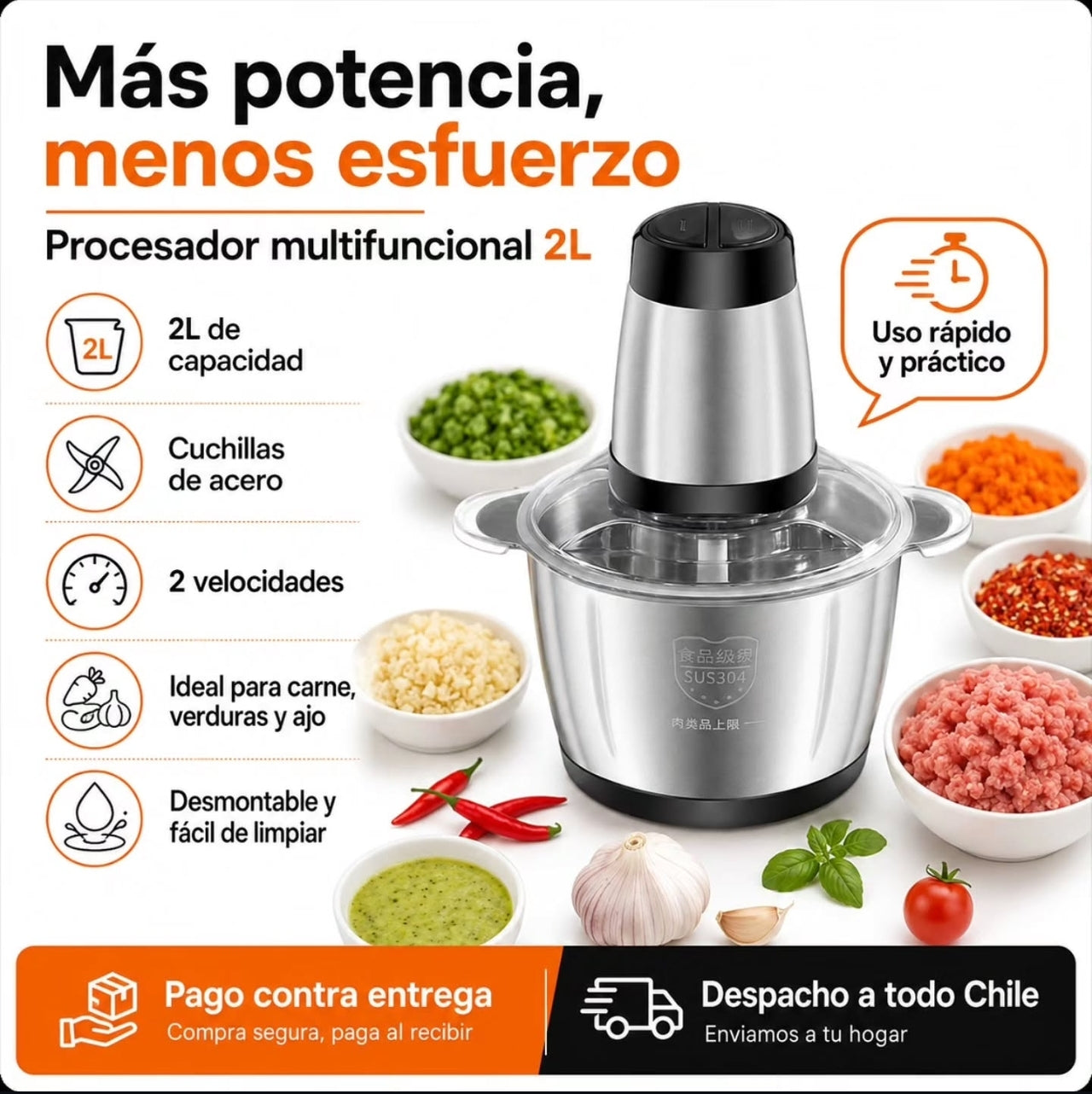 Picadora Eléctrica 2 Velocidades + ENVIO GRATIS + PAGA AL RECIBIR 🏠