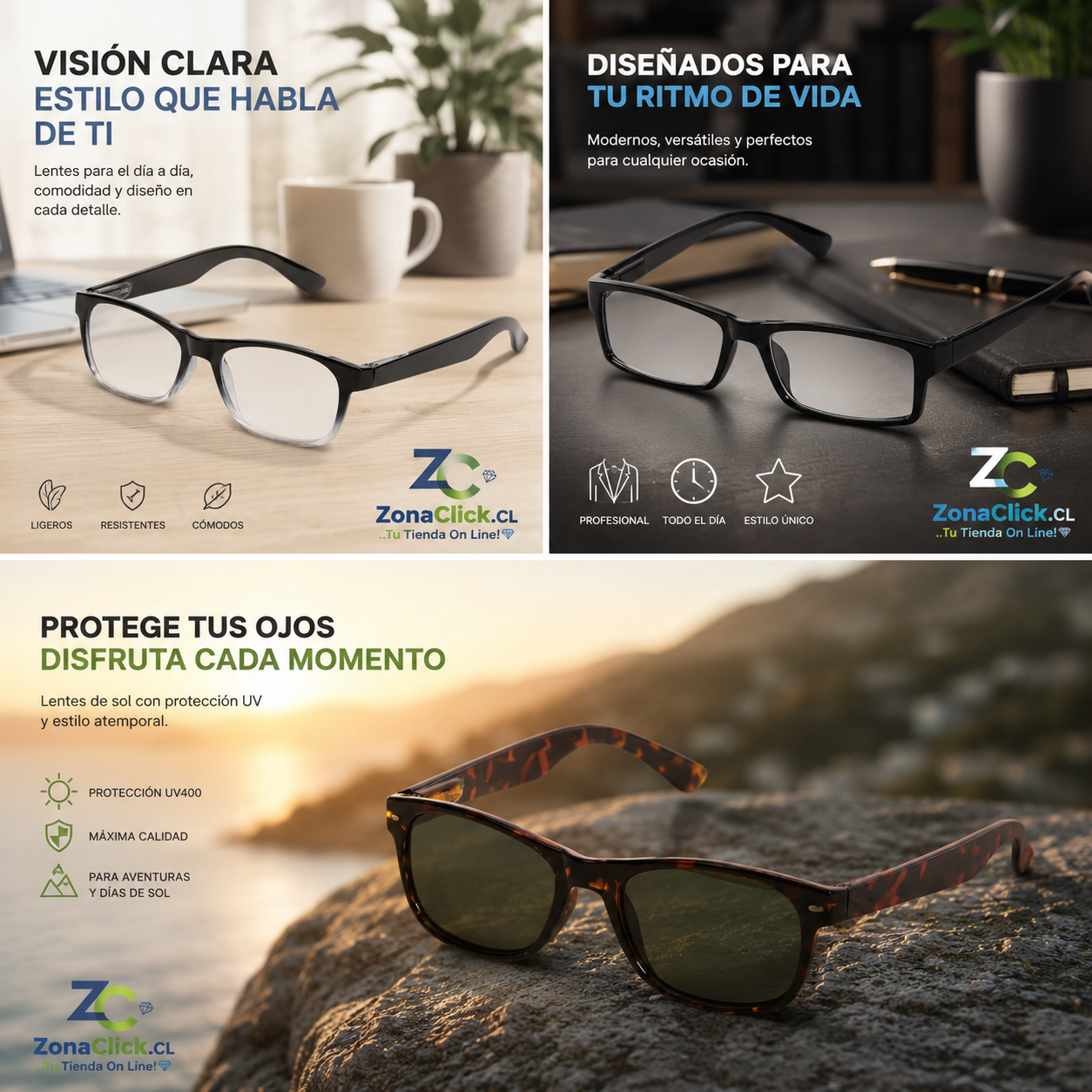 Pack 3 👓- One Power Readers Lentes Multifocal + ENVÍO GRATIS + PAGA AL RECIBIR🏡