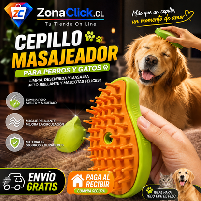 Cepillo Quitapelo a Vapor Recargable para Mascotas + ENVÍO GRATIS + PAGA AL RECIBIR