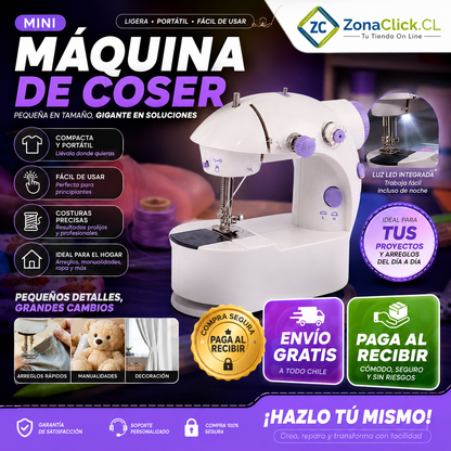 Mini Máquina de Coser Eléctrica Multifunción + ENVÍO GRATIS + PAGA AL RECIBIR