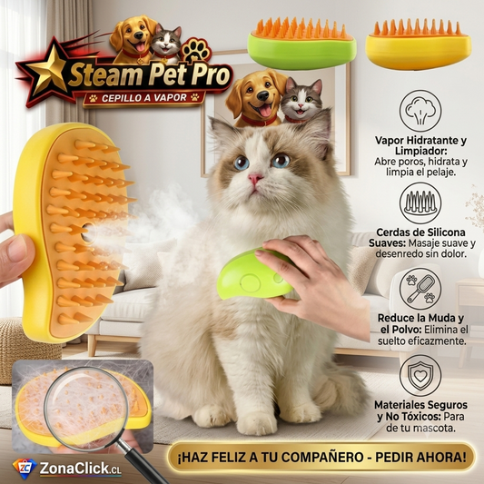 Cepillo Quitapelo a Vapor Recargable para Mascotas + ENVÍO GRATIS