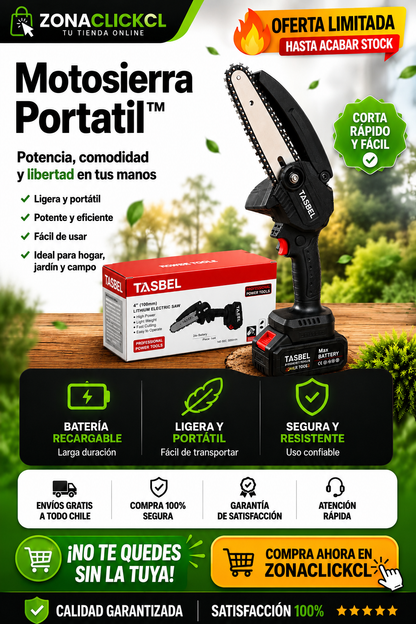 Mini Motosierra Inalámbrica 1 Batería + ENVÍO GRATIS