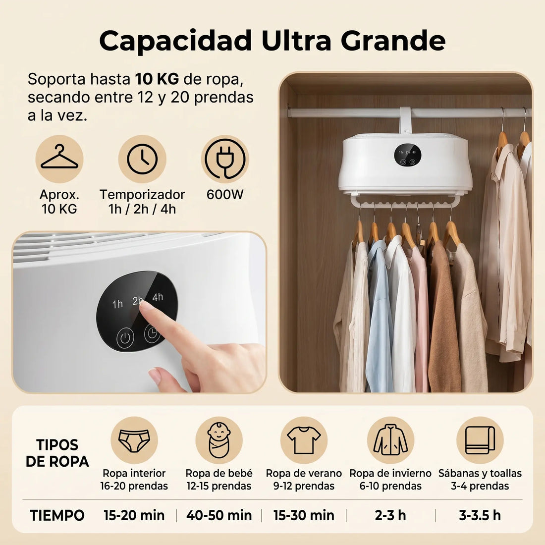 SECADORA DE ROPA PORTATIL +🚚 ENVÍO GRATIS + PAGA AL RECIBIR 🏡