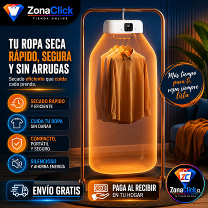 SECADORA DE ROPA PORTATIL +🚚 ENVÍO GRATIS + PAGA AL RECIBIR 🏡