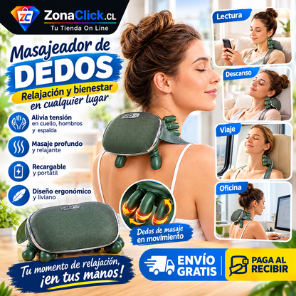 Masajeador Eléctrico Portátil de Dedos con Calor y Vibración 🚚ENVÍO GRATIS + PAGA AL RECIBIR🏡
