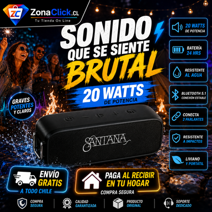 🎶Santana Samba: 🔊 Parlante Bluetooth 5.1 🎶+ ENVÍO GRATIS + PAGA AL RECIBIR 🏠