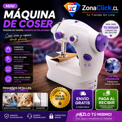 Mini Máquina de Coser Eléctrica Multifunción + ENVÍO GRATIS + PAGA AL RECIBIR