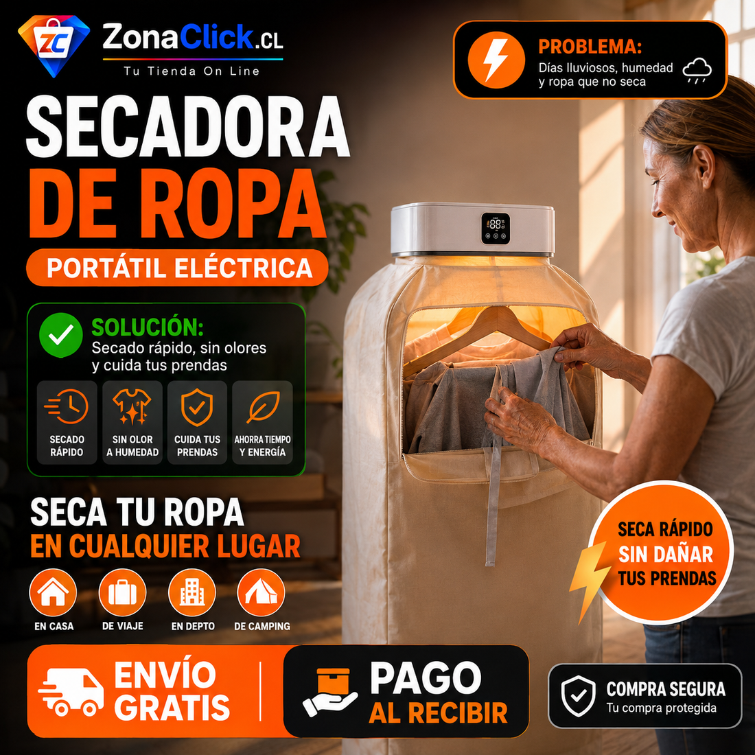🌦️KIT SECADO EXPRESS: Secadora Ropa + Secadora Zapatillas 🚚ENVÍO GRATIS - PAGA AL RECIBIR🏡