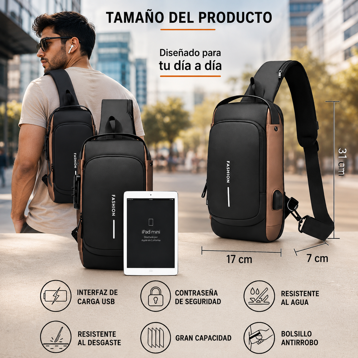 🛡️ Bolso Antirrobo🔒: La Protección Que Necesitas, Con Estilo✨ ENVÍO GRATIS🔥