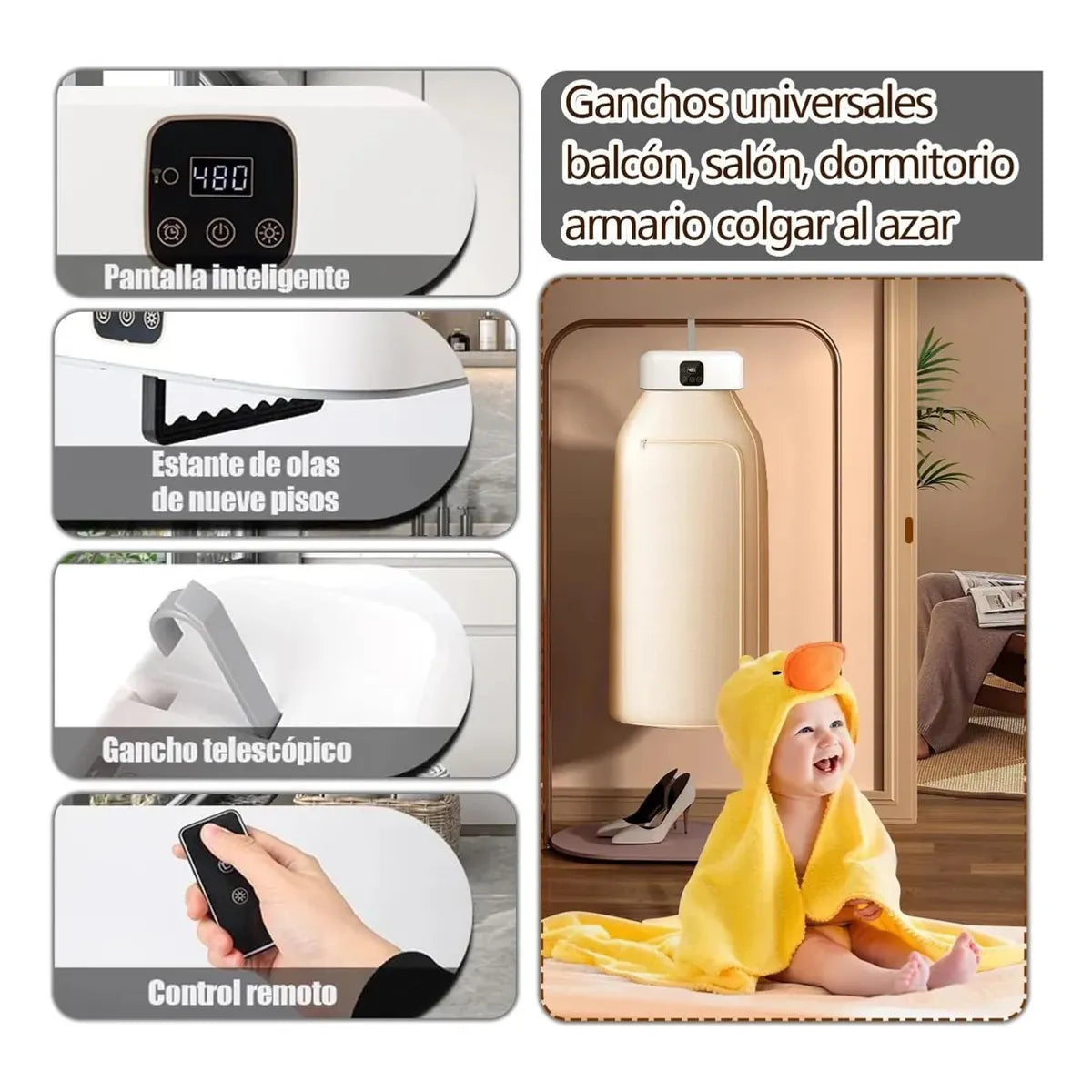 SECADORA DE ROPA PORTATIL +🚚 ENVÍO GRATIS + PAGA AL RECIBIR 🏡