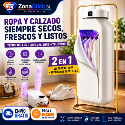 🌦️Kit Invierno:  1 Secadora Ropa + 1 Secadora Zapatillas - 🚚ENVÍO GRATIS - PAGA AL RECIBIR🏡