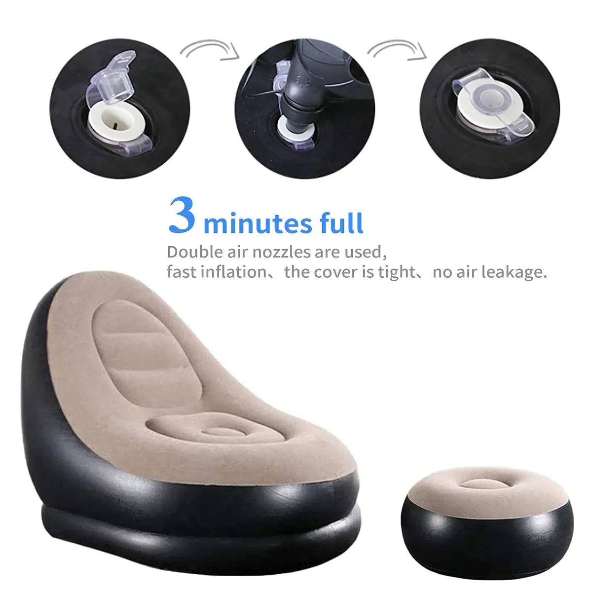 Sofá Inflable + Reposa Pies de Regalo + ENVÍO GRATIS