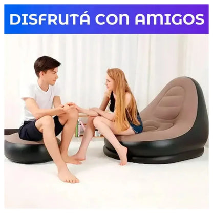 Sofá Inflable + Reposa Pies de Regalo + ENVÍO GRATIS