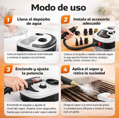Limpiadora a Vapor Multiuso Elimina Grasa - ENVÍO GRATIS - PAGA AL RECIBIR✅