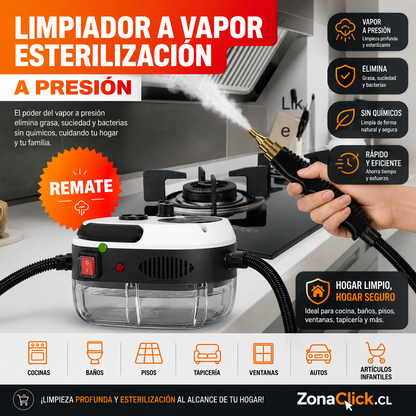 Limpiadora a Vapor Multiuso Elimina Grasa - ENVÍO GRATIS - PAGA AL RECIBIR✅