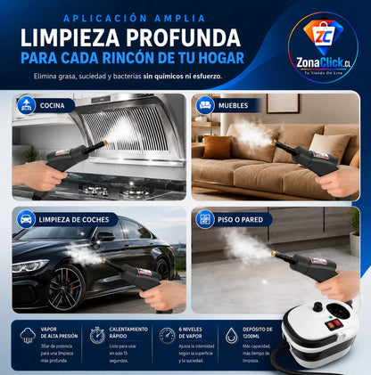 Limpiadora a Vapor Multiuso Elimina Grasa - ENVÍO GRATIS - PAGA AL RECIBIR✅
